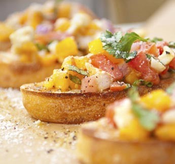 Peach Bruschetta